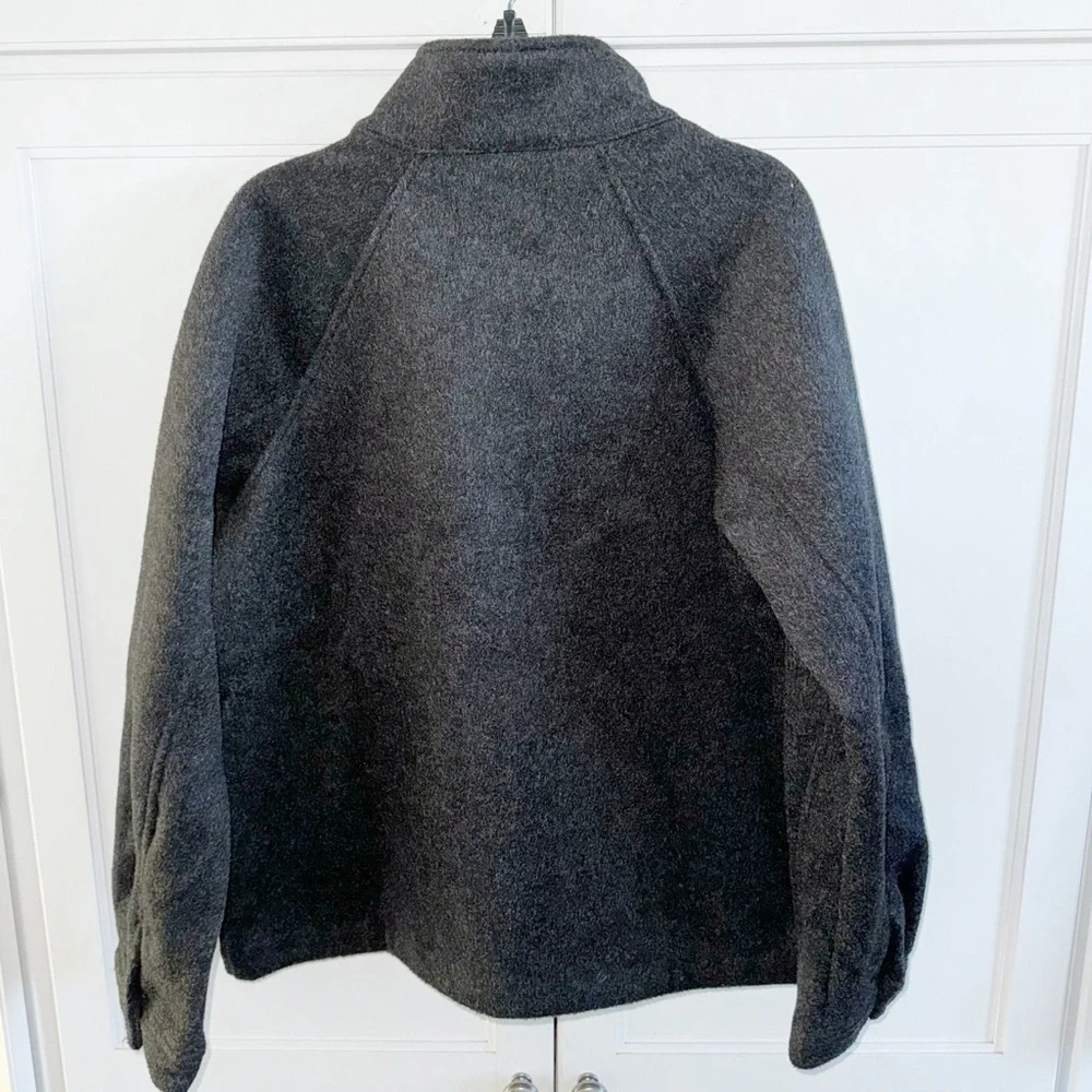 Banana Republic Women’s Brushed Melton Pocket Short Jacket Drk Charcoal Gray XS